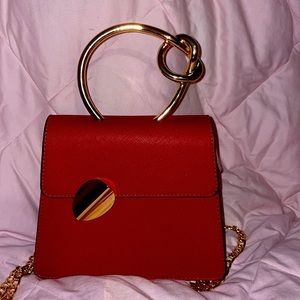 A Beautiful Rarely Used Red Velvet hand bag!
